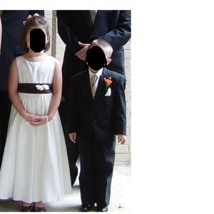 Flower Girl Dress - Ivory Cream - Size 8